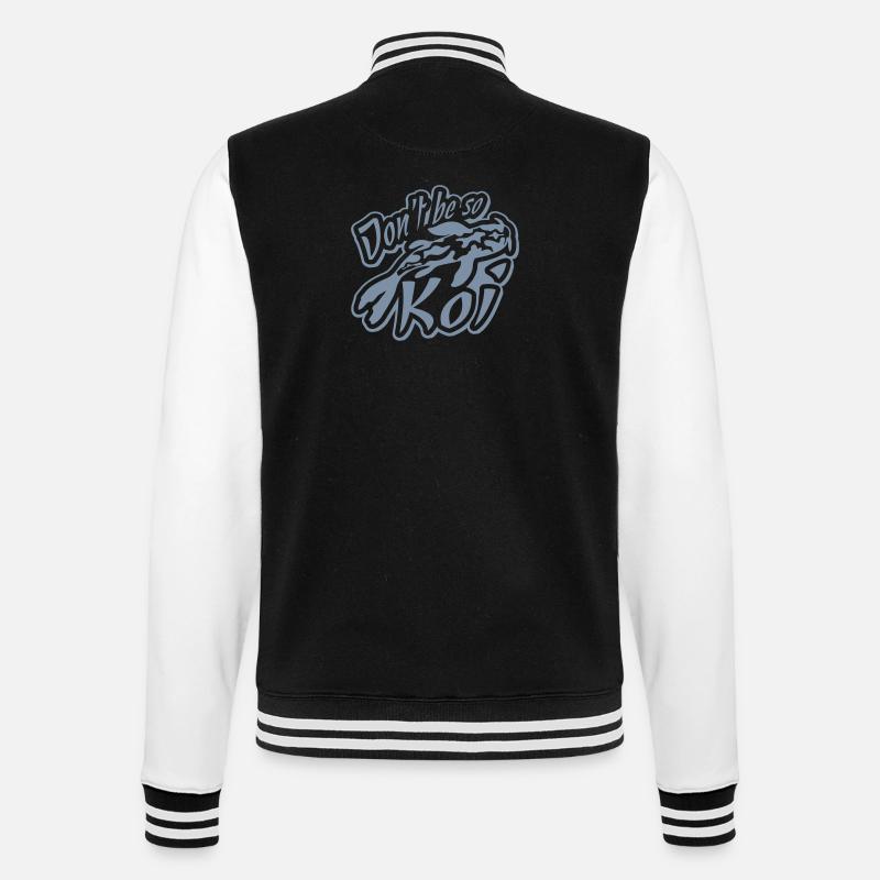 Dont be so Koi - College-Sweatjacke - Schwarz/Weiß