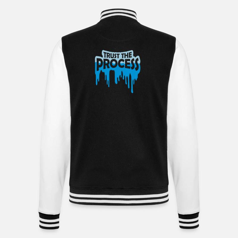 trust the process Zitat - College-Sweatjacke - Schwarz/Weiß