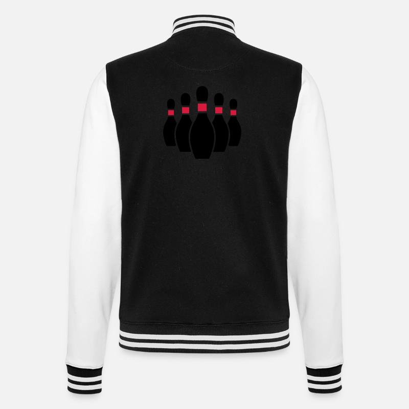 bowling - College Sweat Jacket - black/white