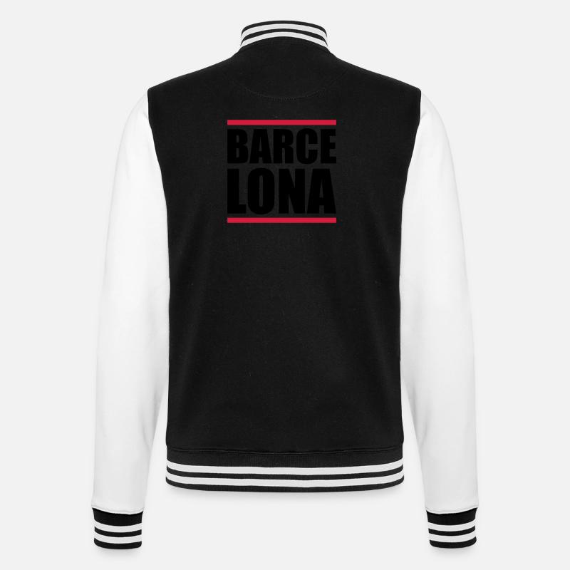 Barcelone Design 2 - Veste Teddy - noir/blanc