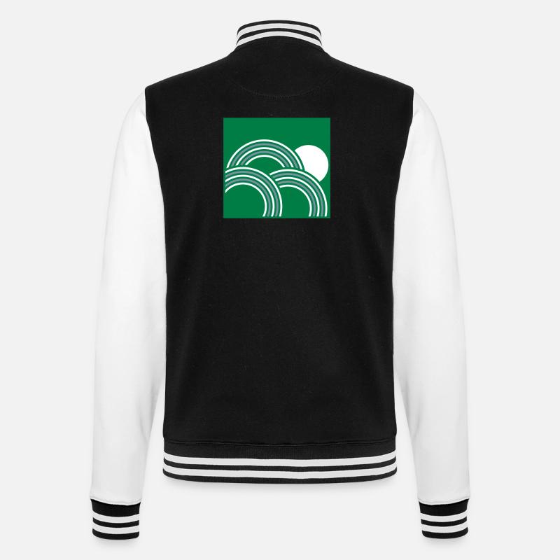 Abstract Design - College Sweat Jacket - black/white