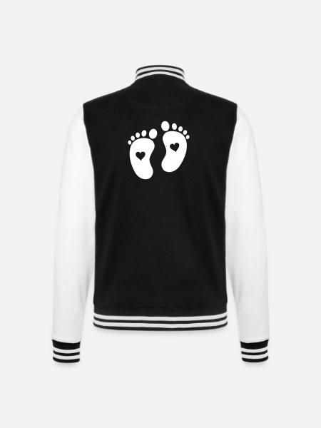 Baby feet - College Sweat Jacket - black/white
