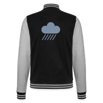 Symbole de temps - nuages et la pluie - Veste Teddy - noir/gris chiné - Dos - Marisol (170cm)