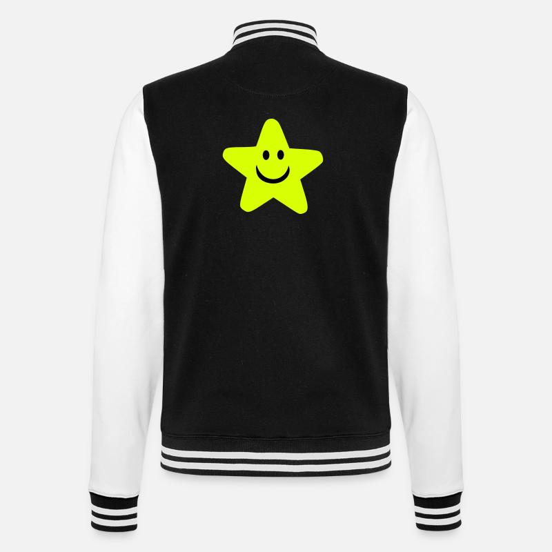 Stern - College-Sweatjacke - Schwarz/Weiß