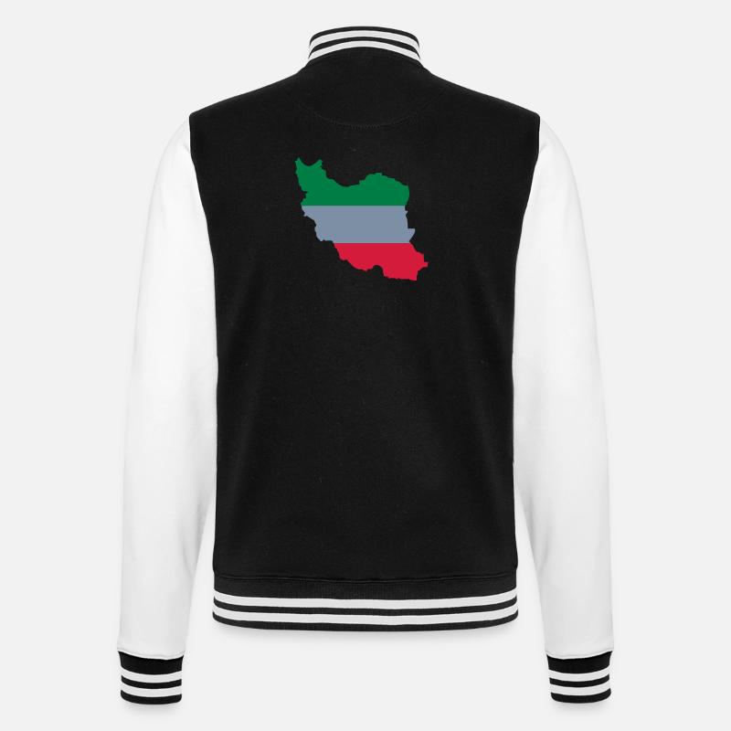 iran_flagg - College Sweat Jacket - black/white