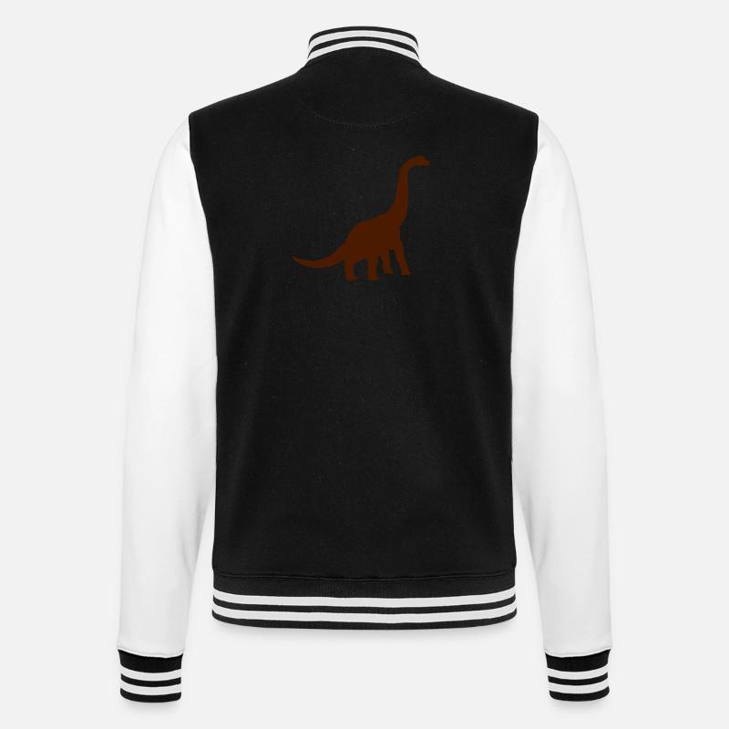 Brachiosaurus - College-Sweatjacke - Schwarz/Weiß