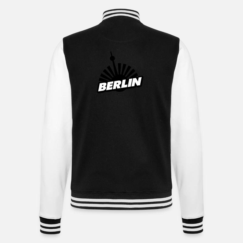 berlin - College Sweat Jacket - black/white