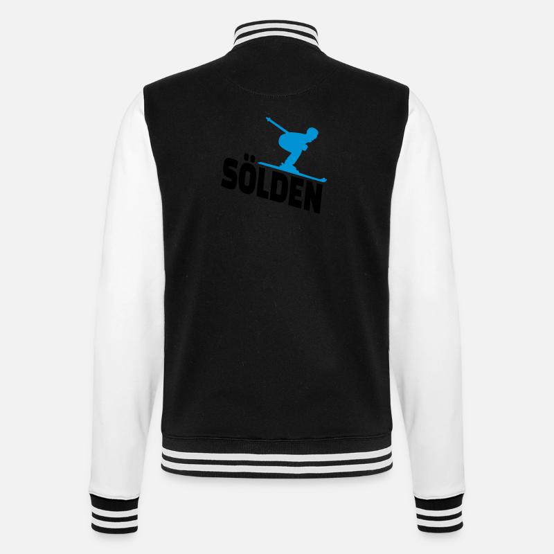 Sölden - College-Sweatjacke - Schwarz/Weiß