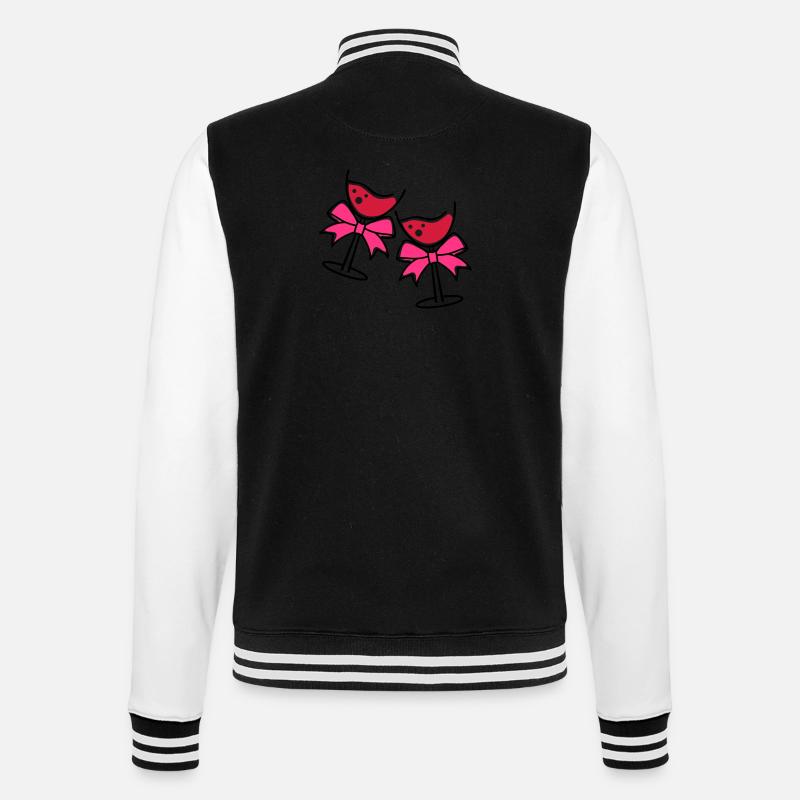 glases wine - College-Sweatjacke - Schwarz/Weiß
