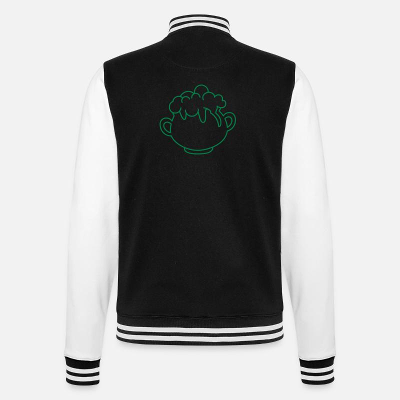 Cauldron with bubbling potion - College Sweat Jacket - black/white