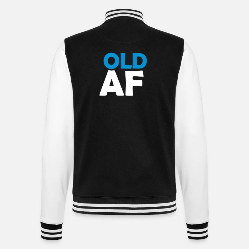 old AF Text Logo - College-Sweatjacke - Schwarz/Weiß