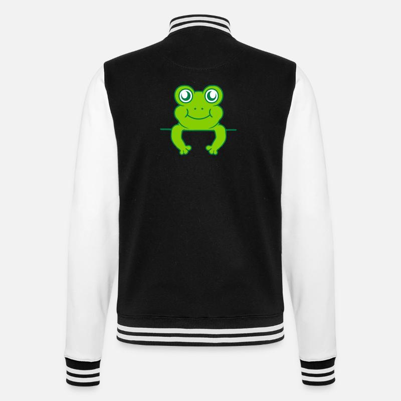 Shield Wall Frog Comic - College Sweat Jacket - black/white
