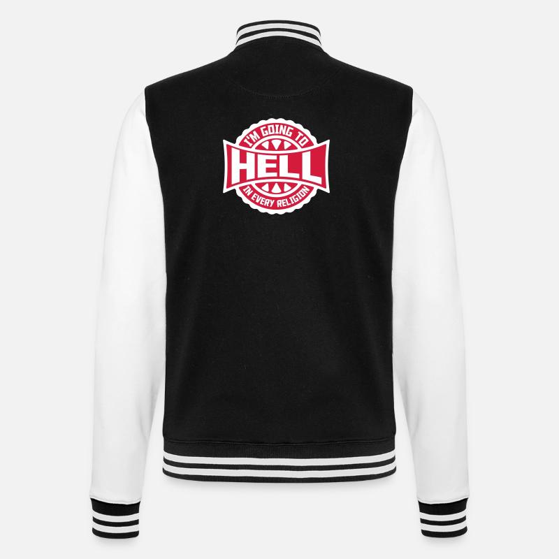 Going to Hell - College Sweat Jacket - black/white