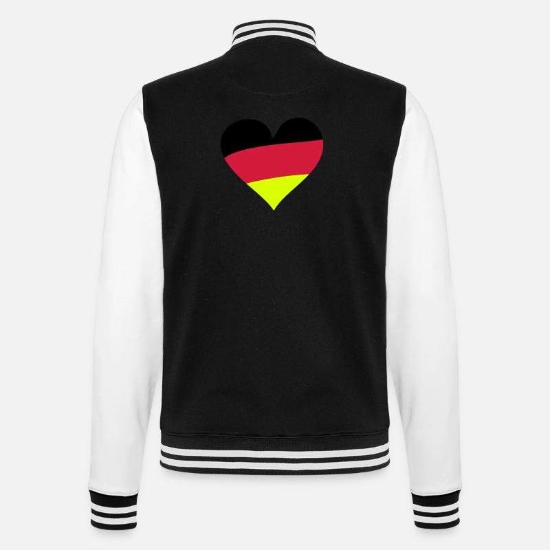 Heart Germany - College Sweat Jacket - black/white