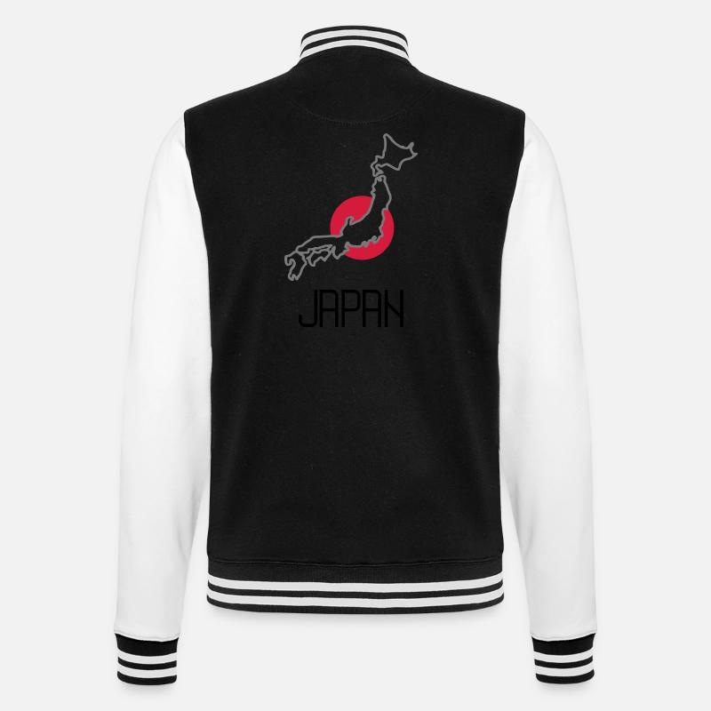 japan - College-Sweatjacke - Schwarz/Weiß