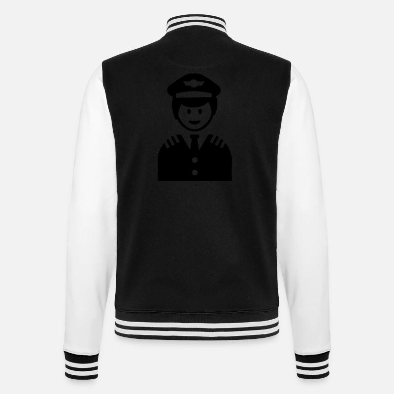 Pilot - College Sweat Jacket - black/white