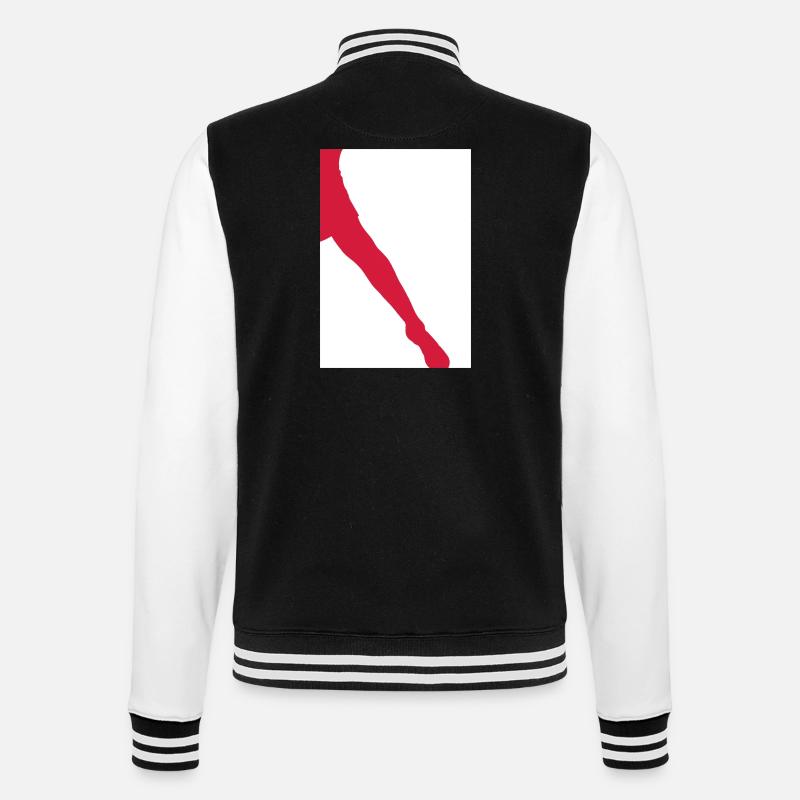 Silhouette de jambe - Veste Teddy - noir/blanc