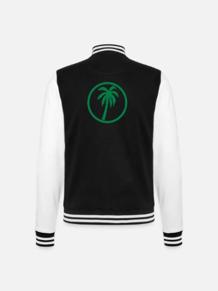 Palme - College-Sweatjacke - Schwarz/Weiß