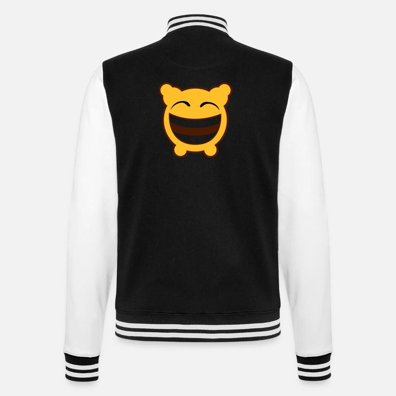 Düster lacht! - College-Sweatjacke - Schwarz/Weiß