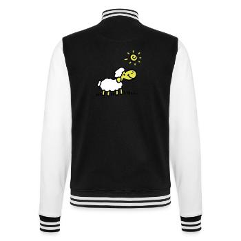 Schäfchen Sonne 3 - College-Sweatjacke - Schwarz/Weiß - Hinten - Marisol (170cm)