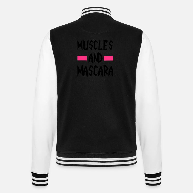 Muscles - College Sweat Jacket - black/white