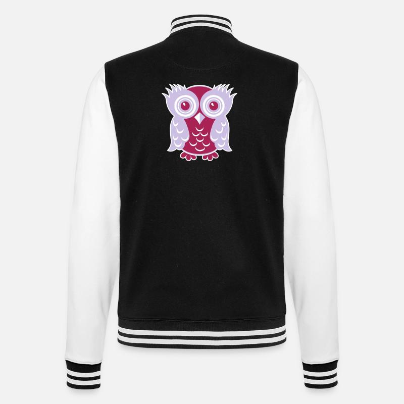 OWL OWL - College Sweat Jacket - black/white