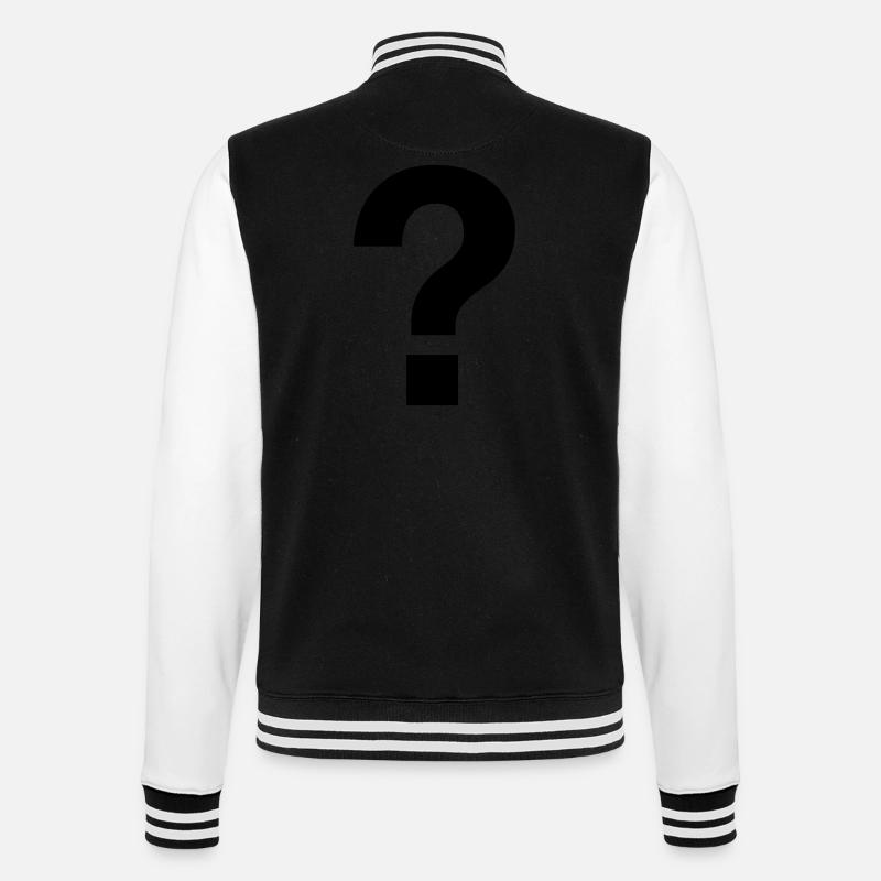 ? question mark fragezeichen - College-Sweatjacke - Schwarz/Weiß