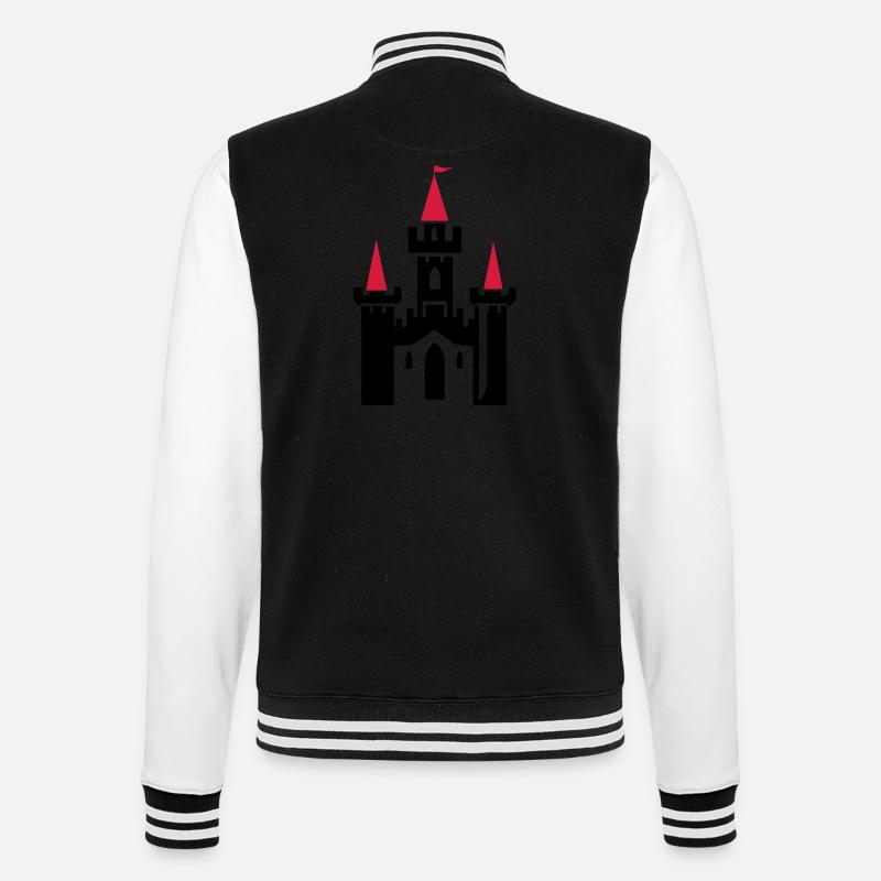 Castle Symbol Castle Knight's Castle - College Sweat Jacket - black/white