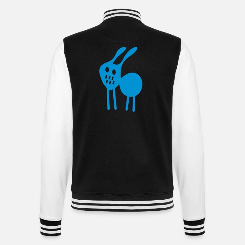 crazy rabbit v2 (© alteerian) - College-Sweatjacke - Schwarz/Weiß