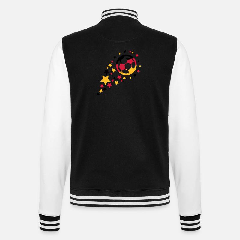 fußball design - College-Sweatjacke - Schwarz/Weiß