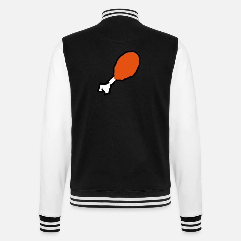 Meat - College-Sweatjacke - Schwarz/Weiß