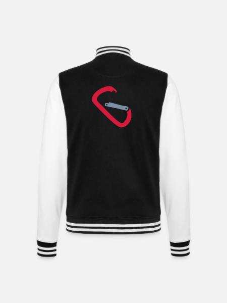 Karabiner - College-Sweatjacke - Schwarz/Weiß