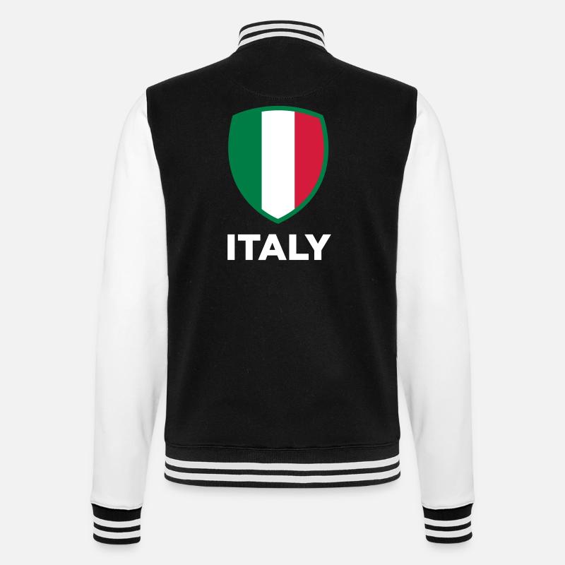 Drapeau national d'Italie - Veste Teddy - noir/blanc