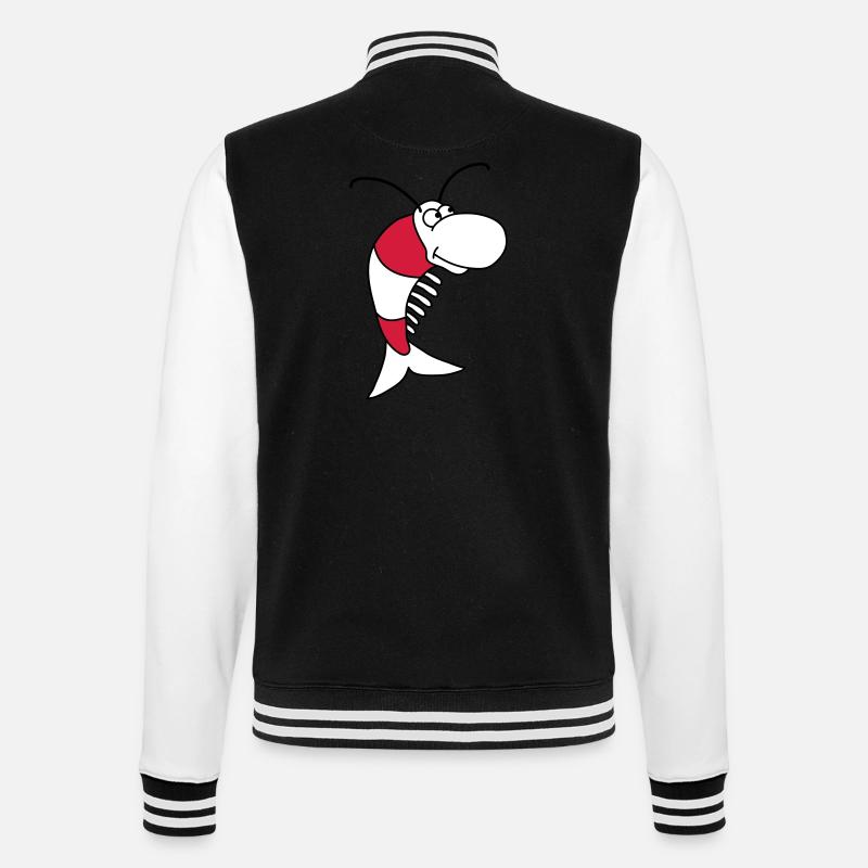 Shrimp - Collegesweatjacka - svart/vit