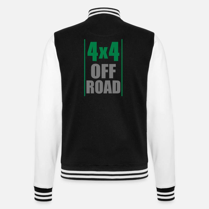 4x4 offroad - College Sweat Jacket - black/white
