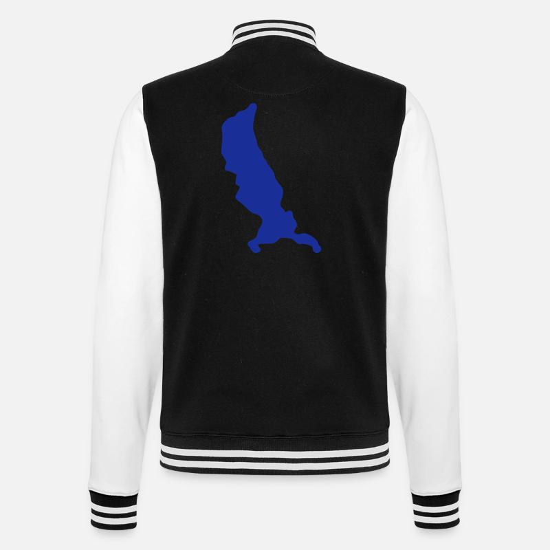 Tegernsee - College-Sweatjacke - Schwarz/Weiß