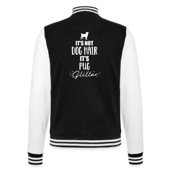 Mops - College-Sweatjacke - Schwarz/Weiß - Hinten - Marisol (170cm)