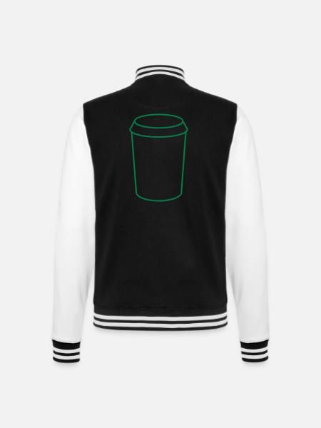 basic coffee cup - College Sweat Jacket - black/white