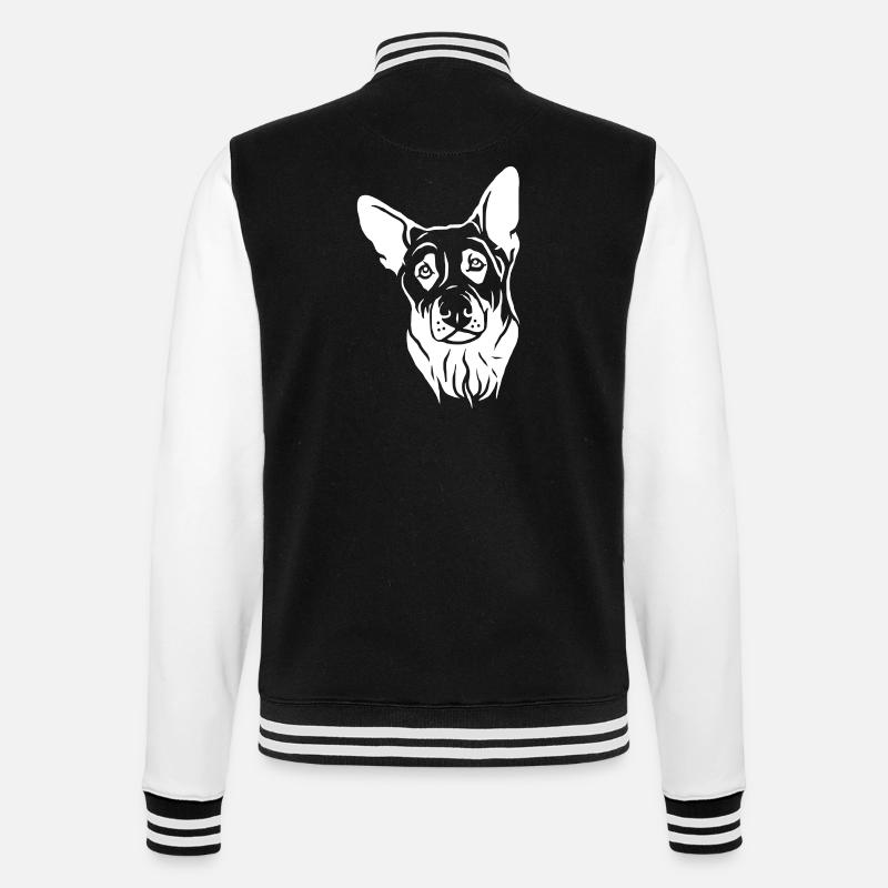 Schäferhund - College-Sweatjacke - Schwarz/Weiß