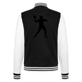 Football Footballspieler Quarterback - College-Sweatjacke - Schwarz/Weiß - Hinten - Marisol (170cm)