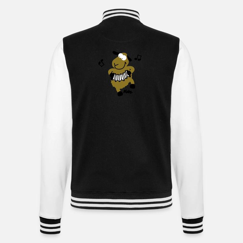 sheep (c) - College Sweat Jacket - black/white