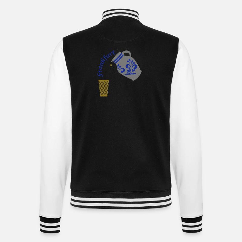 Frankfurter Bembel Design - College-Sweatjacke - Schwarz/Weiß