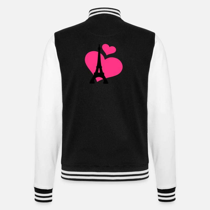 Eiffelturm Paris - College-Sweatjacke - Schwarz/Weiß