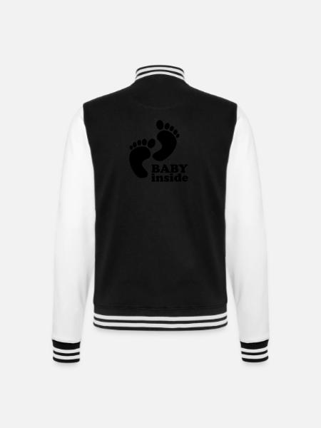 baby inside - College-Sweatjacke - Schwarz/Weiß