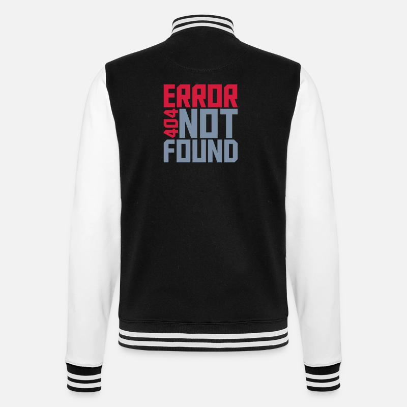 Error 404 not found - College-Sweatjacke - Schwarz/Weiß