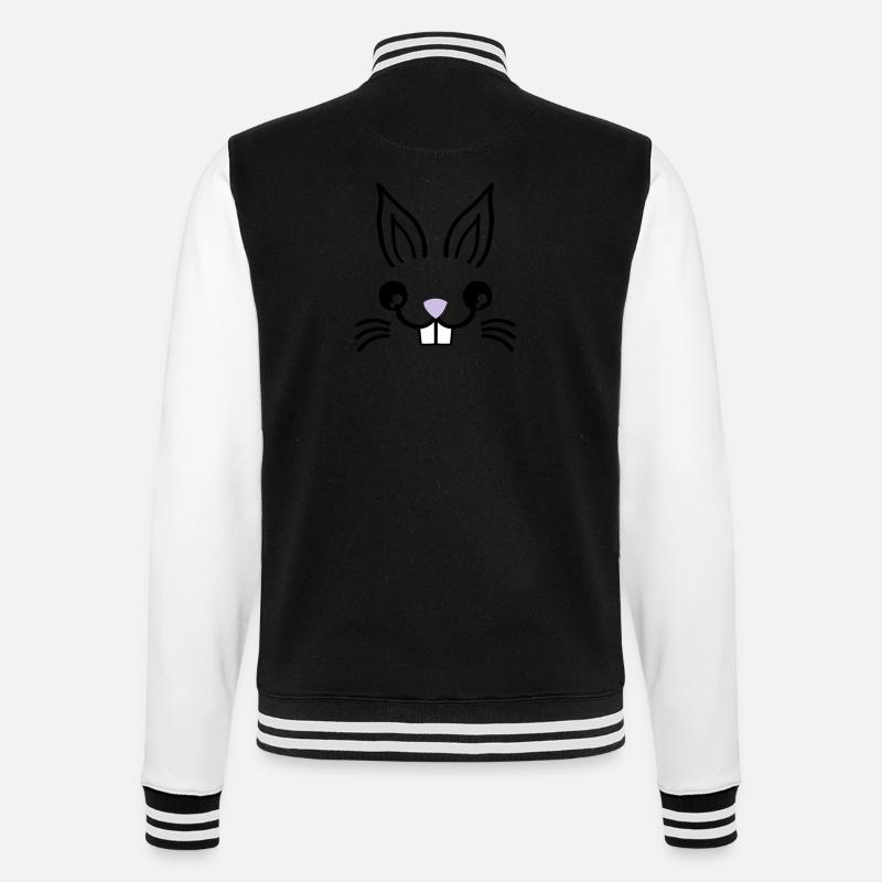 Bunny Rabbit - College Sweat Jacket - black/white