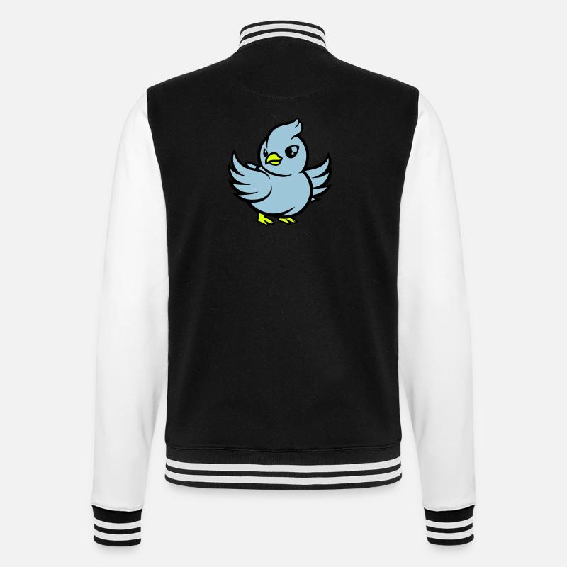Bande dessinée de pigeon - Veste Teddy - noir/blanc