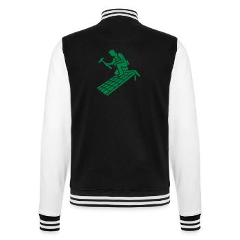 roofer - College Sweat Jacket - black/white - Back - Marisol (170cm)
