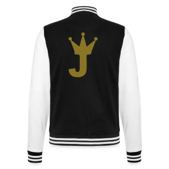 crown j w22 - College Sweat Jacket - black/white - Back - Marisol (170cm)