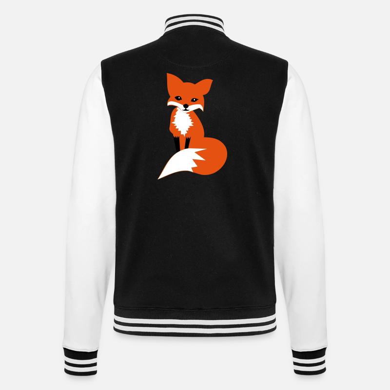 fox - College-Sweatjacke - Schwarz/Weiß